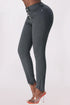 Plain High Waist Buttons Frayed Cropped Denim Jeans